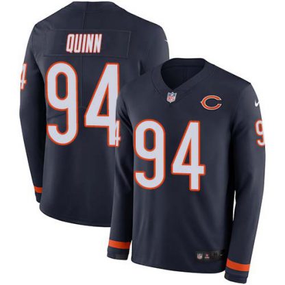 Nike Chicago Bears #94 Robert Quinn Navy Blue Team Color Men's Stitched NFL Limited Therma Long Sleeve Jersey