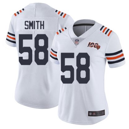 Nike Chicago Bears #58 Roquan Smith White Alternate Women's Stitched NFL Vapor Untouchable Limited 100th Season Jersey