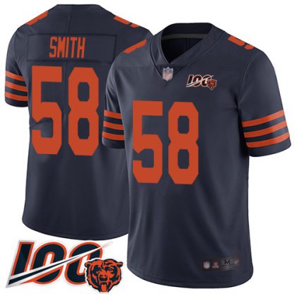 Nike Chicago Bears #58 Roquan Smith Navy Blue Alternate Youth Stitched NFL 100th Season Vapor Limited Jersey
