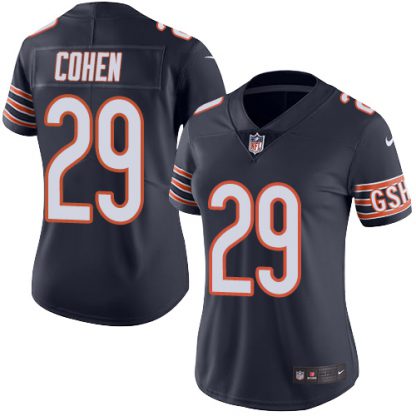 Nike Chicago Bears #29 Tarik Cohen Navy Blue Team Color Women's Stitched NFL Vapor Untouchable Limited Jersey