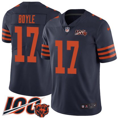 Nike Chicago Bears #17 Tim Boyle Navy Blue Alternate Youth Stitched NFL 100th Season Vapor Limited Jersey