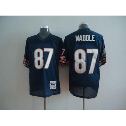 Mitchell And Ness Chicago Bears #87 Tom Waddle Blue Throwback Stitched NFL Jersey