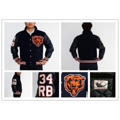 Mitchell And Ness NFL Chicago Chicago Bears #34 Walter Payton Authentic Wool Jacket