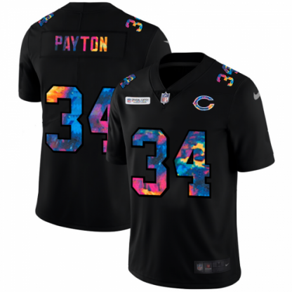 Chicago Chicago Bears #34 Walter Payton Men's Nike Multi-Color Black 2020 NFL Crucial Catch Vapor Untouchable Limited Jersey