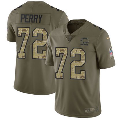 Nike Chicago Bears #72 William Perry Olive/Camo Men's Stitched NFL Limited 2017 Salute To Service Jersey