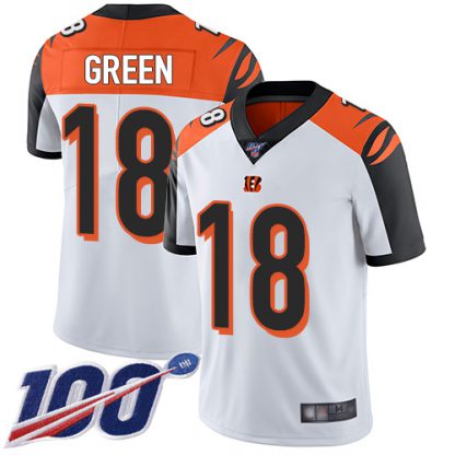 Nike Cincinnati Bengals #18 A.J. Green White Men's Stitched NFL 100th Season Vapor Limited Jersey