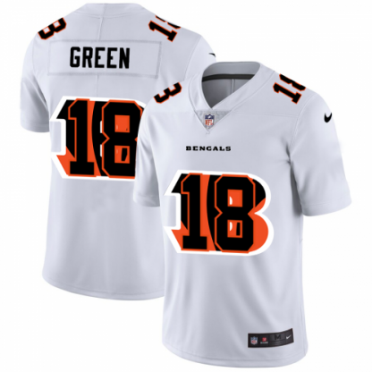 Cincinnati Cincinnati Bengals #18 A.J. Green White Men's Nike Team Logo Dual Overlap Limited NFL Jersey
