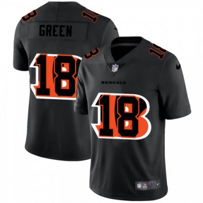 Cincinnati Cincinnati Bengals #18 A.J. Green Men's Nike Team Logo Dual Overlap Limited NFL Jersey Black