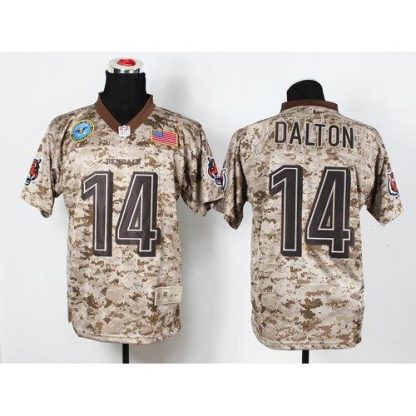 Nike Cincinnati Bengals #14 Andy Dalton Camo Men's Stitched NFL New Elite USMC Jersey