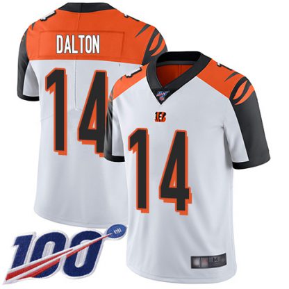 Nike Cincinnati Bengals #14 Andy Dalton White Men's Stitched NFL 100th Season Vapor Limited Jersey