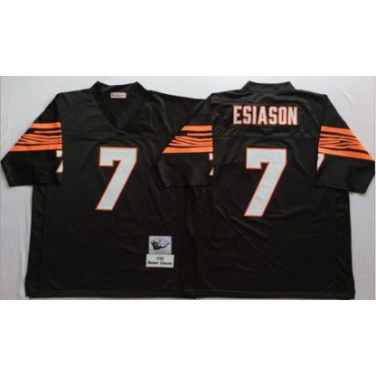 Mitchell And Ness Cincinnati Bengals #7 Boomer Esiason Black Throwback Stitched NFL Jersey
