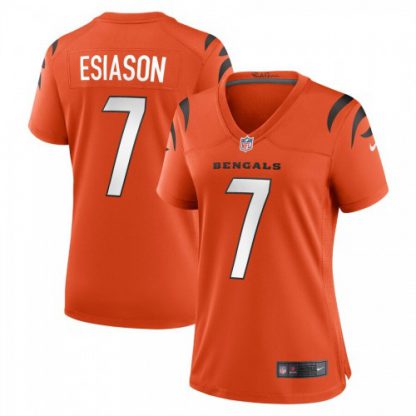Cincinnati Cincinnati Bengals #7 Boomer Esiason Orange Nike Women's Game Jersey