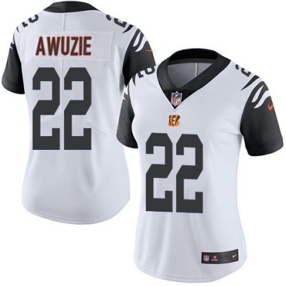 Nike Cincinnati Bengals #22 Chidobe Awuzie White Women's Stitched NFL Limited Rush Jersey