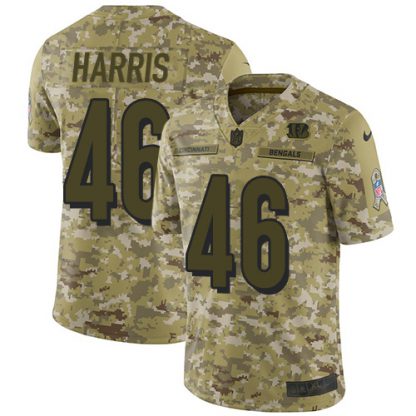 Nike Cincinnati Bengals #46 Clark Harris Camo Men's Stitched NFL Limited 2018 Salute To Service Jersey