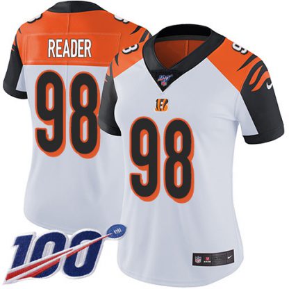 Nike Cincinnati Bengals #98 D.J. Reader White Women's Stitched NFL 100th Season Vapor Untouchable Limited Jersey