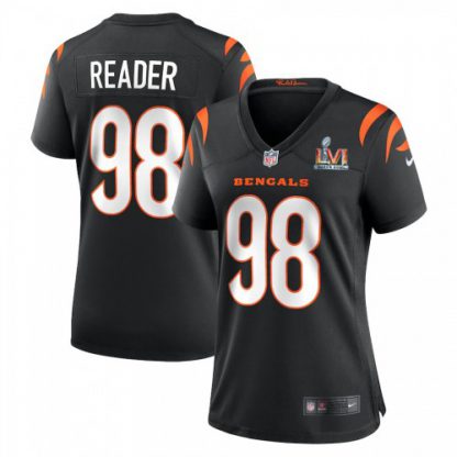 Cincinnati Cincinnati Bengals #98 D.J. Reader White Super Bowl LVI Patch Nike Women's Game Jersey
