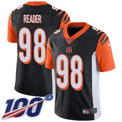 Nike Cincinnati Bengals #98 D.J. Reader Black Team Color Men's Stitched NFL 100th Season Vapor Untouchable Limited Jersey