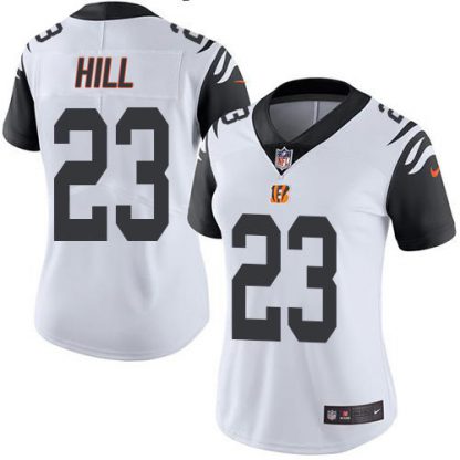 Nike Cincinnati Bengals #23 Daxton Hill White Women's Stitched NFL Limited Rush Jersey