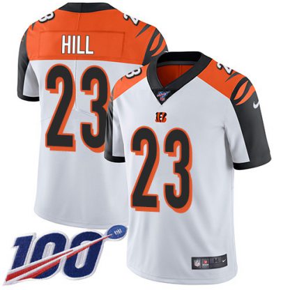 Nike Cincinnati Bengals #23 Daxton Hill White Youth Stitched NFL 100th Season Vapor Untouchable Limited Jersey