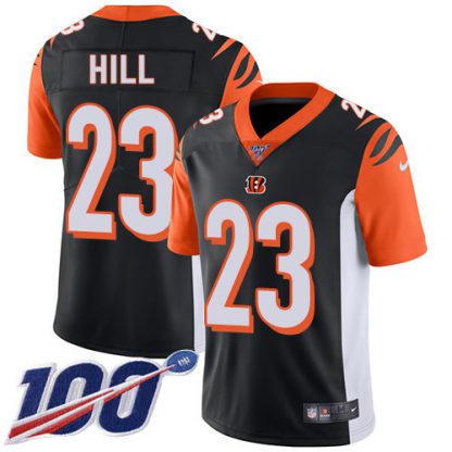 Nike Cincinnati Bengals #23 Daxton Hill Black Team Color Men's Stitched NFL 100th Season Vapor Untouchable Limited Jersey