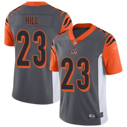 Nike Cincinnati Bengals #23 Daxton Hill Silver Men's Stitched NFL Limited Inverted Legend Jersey