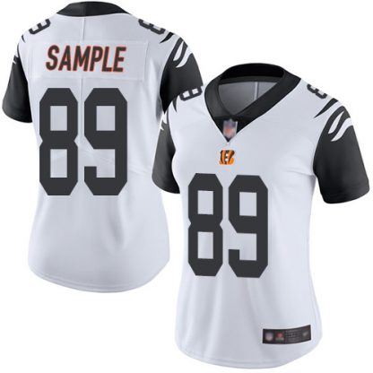 Nike Cincinnati Bengals #89 Drew Sample White Women's Stitched NFL Limited Rush Jersey