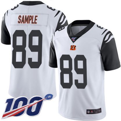 Nike Cincinnati Bengals #89 Drew Sample White Men's Stitched NFL Limited Rush 100th Season Jersey