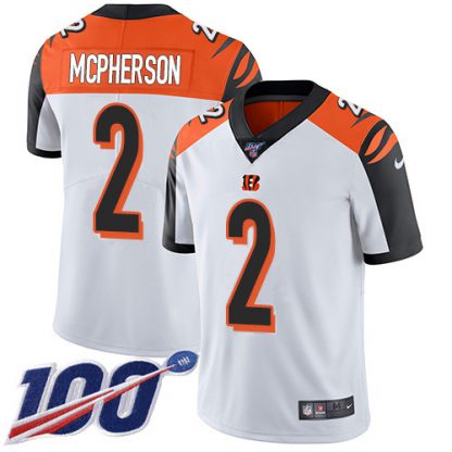 Nike Cincinnati Bengals #2 Evan McPherson White Youth Stitched NFL 100th Season Vapor Untouchable Limited Jersey