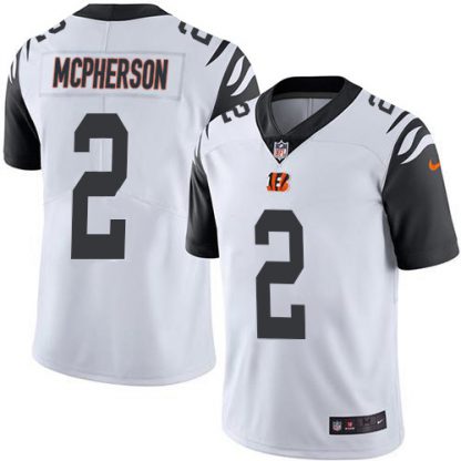Nike Cincinnati Bengals #2 Evan McPherson White Youth Stitched NFL Limited Rush Jersey