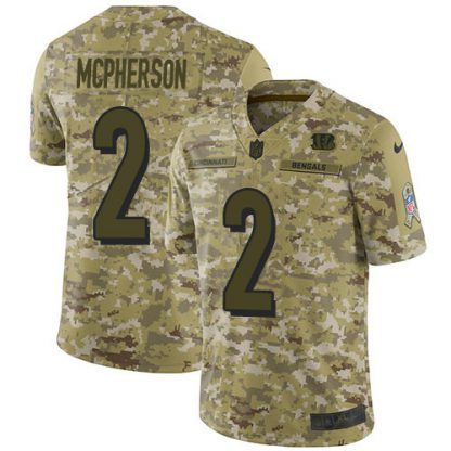 Nike Cincinnati Bengals #2 Evan McPherson Camo Youth Stitched NFL Limited 2018 Salute To Service Jersey