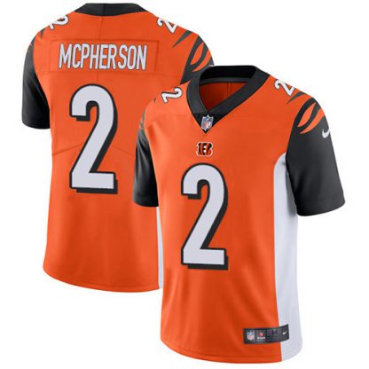 Nike Cincinnati Bengals #2 Evan McPherson Orange Alternate Men's Stitched NFL Vapor Untouchable Limited Jersey