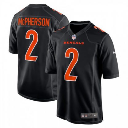 Cincinnati Cincinnati Bengals #2 Evan McPherson Black Men's Nike Bound Game Fashion Jersey