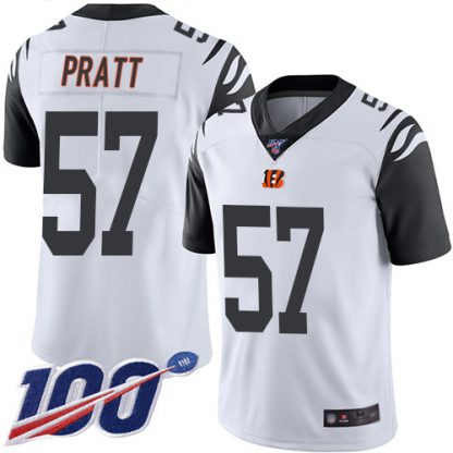 Nike Cincinnati Bengals #57 Germaine Pratt White Youth Stitched NFL Limited Rush 100th Season Jersey