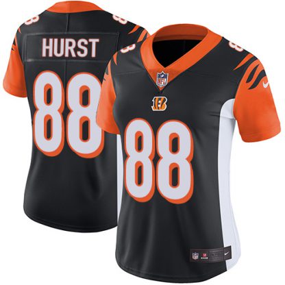 Nike Cincinnati Bengals #88 Hayden Hurst Black Team Color Women's Stitched NFL Vapor Untouchable Limited Jersey