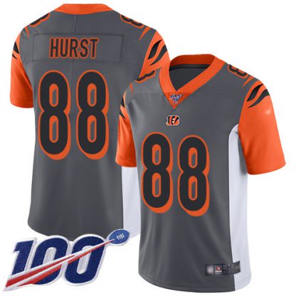 Nike Cincinnati Bengals #88 Hayden Hurst Silver Youth Stitched NFL Limited Inverted Legend 100th Season Jersey