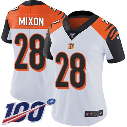 Nike Cincinnati Bengals #1 Ja'Marr Chase White Women's Stitched NFL 100th Season Vapor Untouchable Limited Jersey