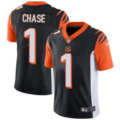 Nike Cincinnati Bengals #1 Ja'Marr Chase Black Team Color Youth Stitched NFL Vapor Untouchable Limited Jersey