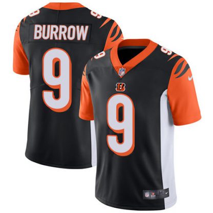 Nike Cincinnati Bengals #9 Joe Burrow Black Team Color Men's Stitched NFL Vapor Untouchable Limited Jersey