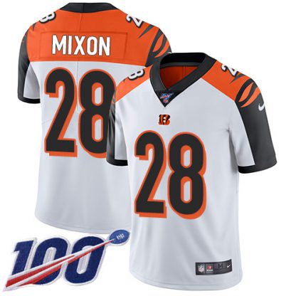 Nike Cincinnati Bengals #28 Joe Mixon White Youth Stitched NFL 100th Season Vapor Limited Jersey