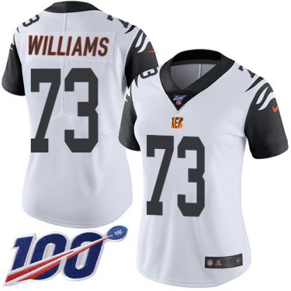 Nike Cincinnati Bengals #73 Jonah Williams White Women's Stitched NFL Limited Rush 100th Season Jersey