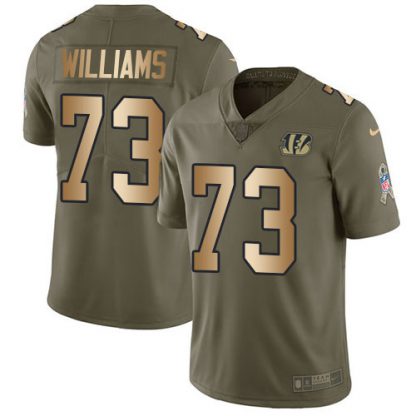 Nike Cincinnati Bengals #73 Jonah Williams Olive/Gold Youth Stitched NFL Limited 2017 Salute To Service Jersey