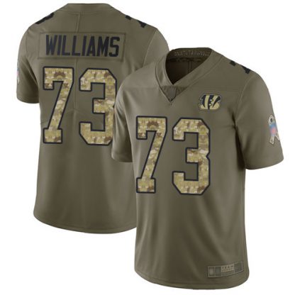 Nike Cincinnati Bengals #73 Jonah Williams Olive/Camo Men's Stitched NFL Limited 2017 Salute To Service Jersey