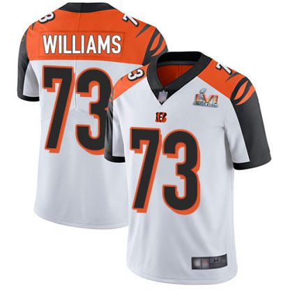 Nike Cincinnati Bengals #73 Jonah Williams White Super Bowl LVI Patch Men's Stitched NFL Vapor Untouchable Limited Jersey
