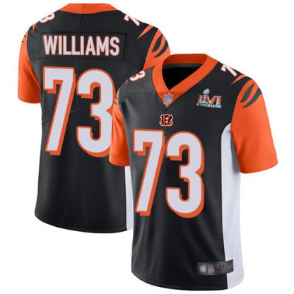 Nike Cincinnati Bengals #73 Jonah Williams Black Team Color Super Bowl LVI Patch Men's Stitched NFL Vapor Untouchable Limited Jersey