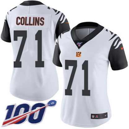 Nike Cincinnati Bengals #71 La'el Collins White Women's Stitched NFL Limited Rush 100th Season Jersey