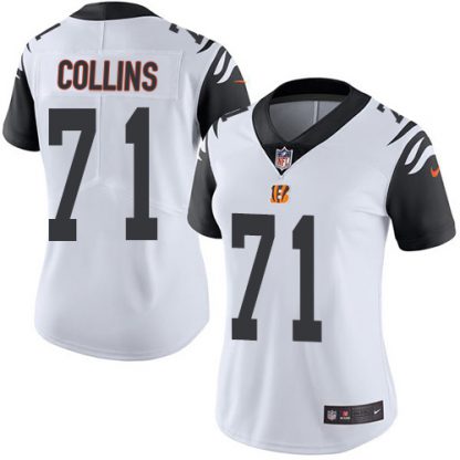 Nike Cincinnati Bengals #71 La'el Collins White Women's Stitched NFL Limited Rush Jersey