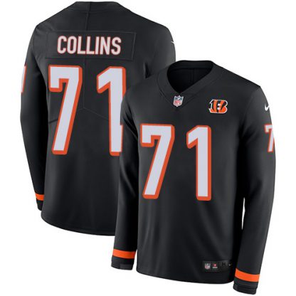 Nike Cincinnati Bengals #71 La'el Collins Black Team Color Men's Stitched NFL Limited Therma Long Sleeve Jersey