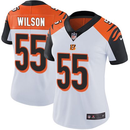 Nike Cincinnati Bengals #55 Logan Wilson White Women's Stitched NFL Vapor Untouchable Limited Jersey