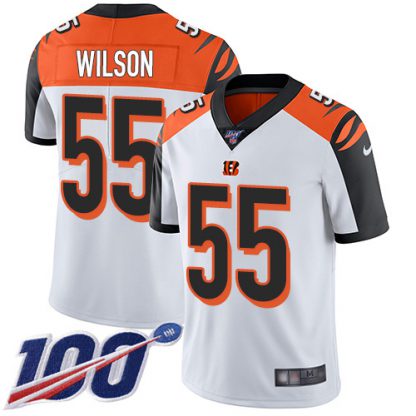 Nike Cincinnati Bengals #55 Logan Wilson White Youth Stitched NFL 100th Season Vapor Untouchable Limited Jersey