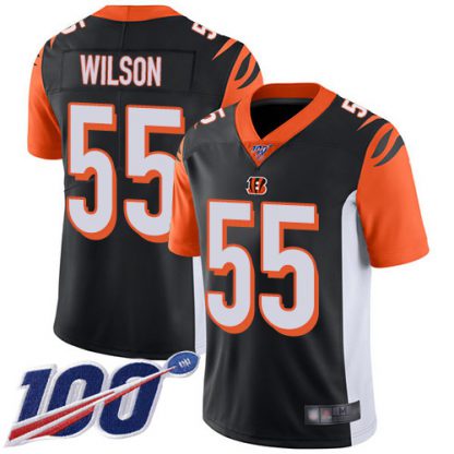 Nike Cincinnati Bengals #55 Logan Wilson Black Team Color Men's Stitched NFL 100th Season Vapor Untouchable Limited Jersey